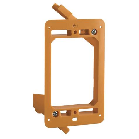 1-gang orange plastic old work standard rectangular wall electrical box|1.